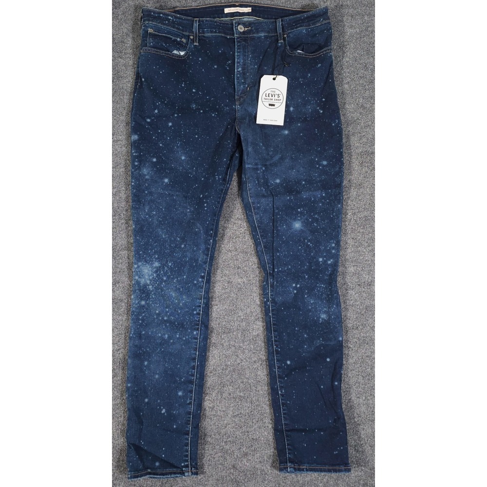 Levi's Custom Womens Size 34 721 High Rise Skinny Jeans Splatter Tailor Shop NEW